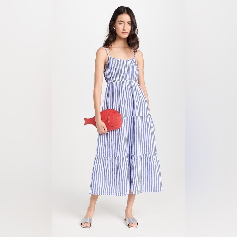 NEW RAILS Blakely Dress Stripe Pattern
Scoop Neck Blue White Size L